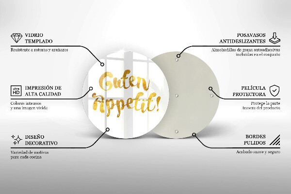 Glas Ceranfeldabdeckung Spritzschutz Guten Appetit!