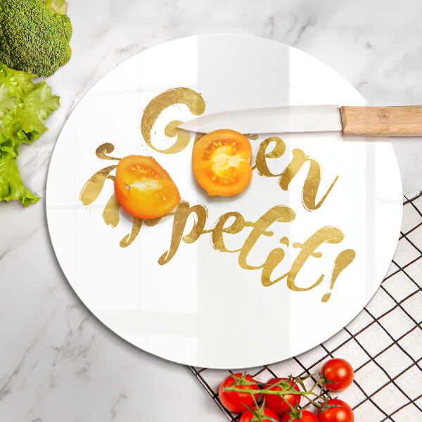 Glas Ceranfeldabdeckung Spritzschutz Guten Appetit!