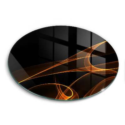 Glas Ceranfeldabdeckung Spritzschutz Abstrakte Linien