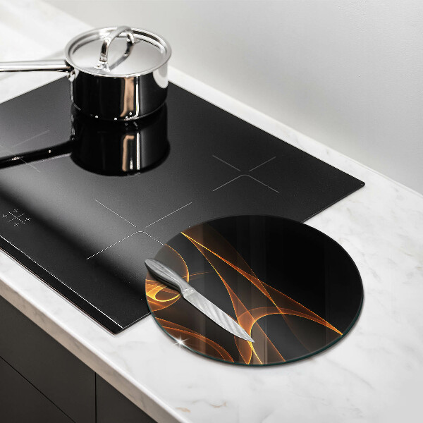 Glas Ceranfeldabdeckung Spritzschutz Abstrakte Linien