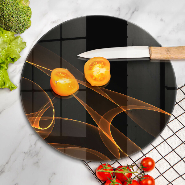 Glas Ceranfeldabdeckung Spritzschutz Abstrakte Linien