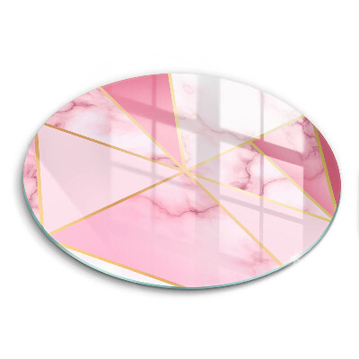 Glas Herdabdeckplatte Geometrischer Marmor