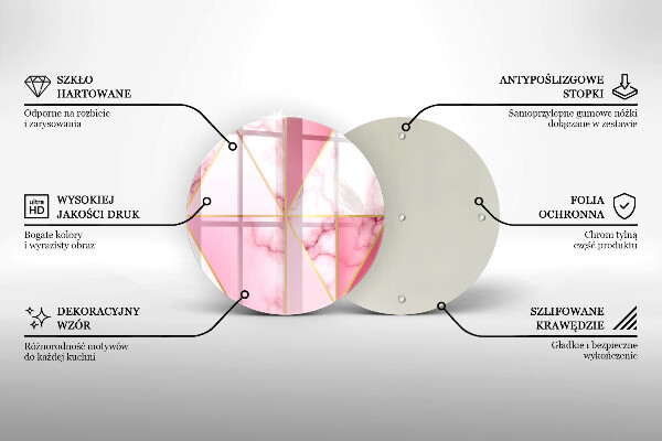 Glas Herdabdeckplatte Geometrischer Marmor