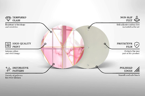 Glas Herdabdeckplatte Geometrischer Marmor