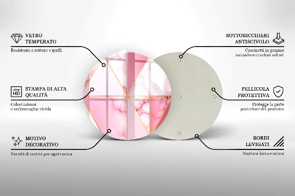 Glas Herdabdeckplatte Geometrischer Marmor