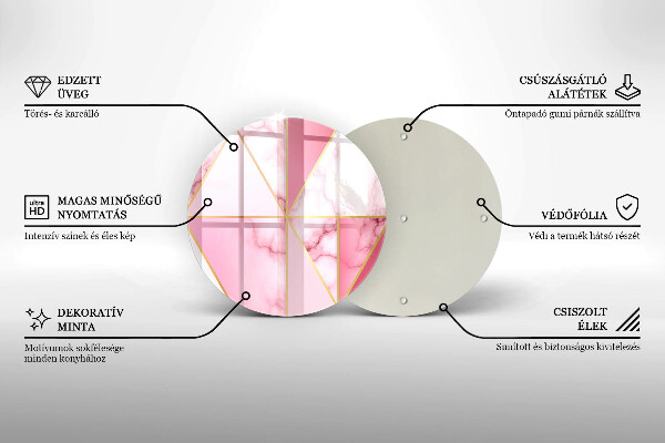 Glas Herdabdeckplatte Geometrischer Marmor
