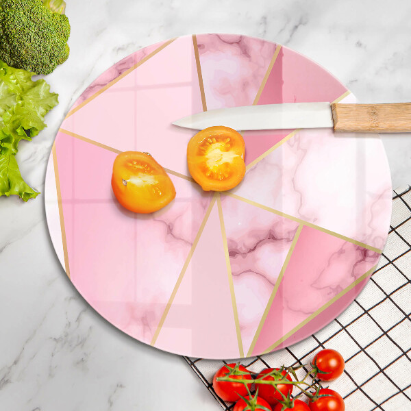 Glas Herdabdeckplatte Geometrischer Marmor