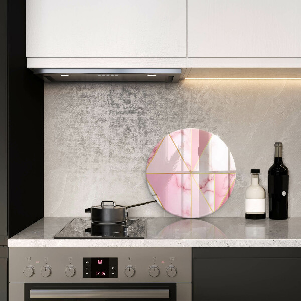 Glas Herdabdeckplatte Geometrischer Marmor