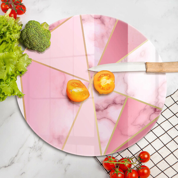 Glas Herdabdeckplatte Geometrischer Marmor