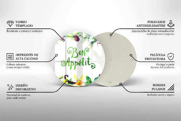 Glas Ceranfeldabdeckung Spritzschutz Inschrift Guten Appetit