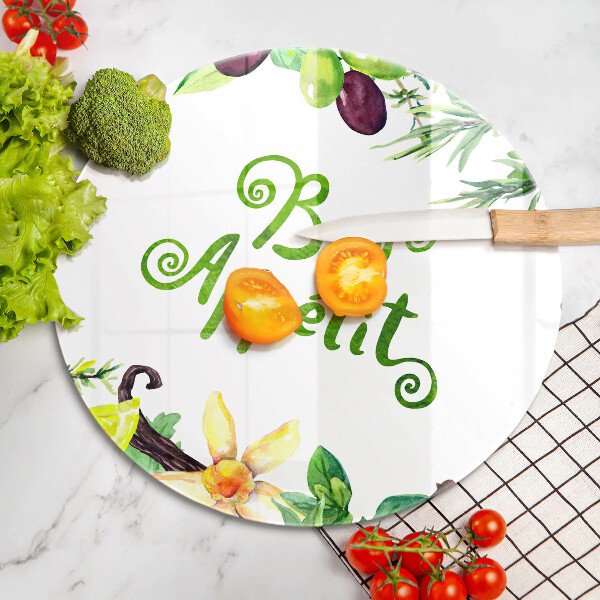 Glas Ceranfeldabdeckung Spritzschutz Inschrift Guten Appetit