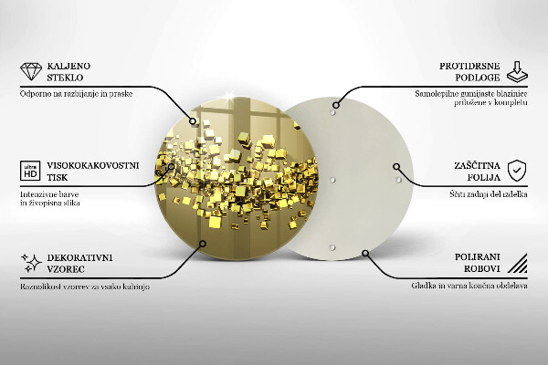 Glas Herdabdeckplatte Abstrakte 3D-Geometrie