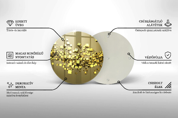 Glas Herdabdeckplatte Abstrakte 3D-Geometrie