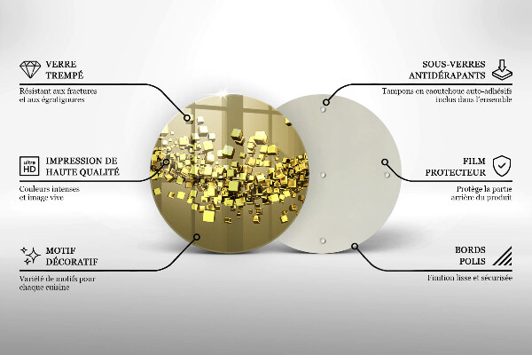 Glas Herdabdeckplatte Abstrakte 3D-Geometrie