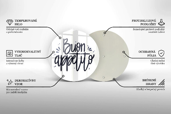 Glas Ceranfeldabdeckung Spritzschutz Buon Appetito