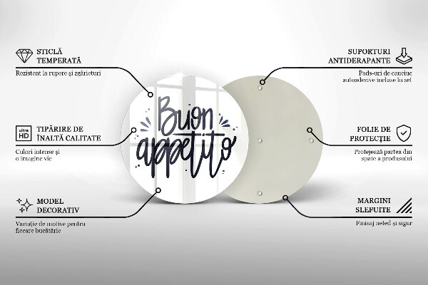 Glas Ceranfeldabdeckung Spritzschutz Buon Appetito