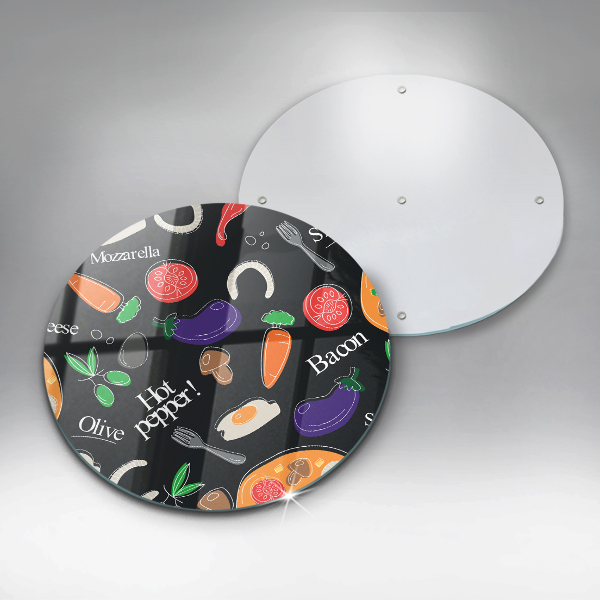 Glas Herdabdeckplatte Lebensmittelillustration