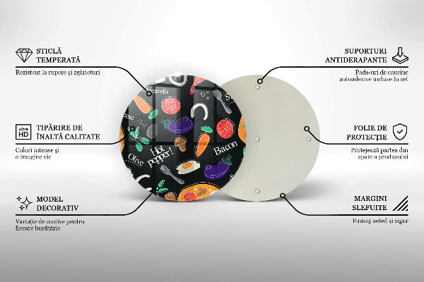 Glas Herdabdeckplatte Lebensmittelillustration