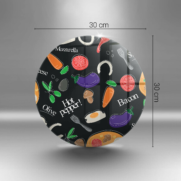 Glas Herdabdeckplatte Lebensmittelillustration