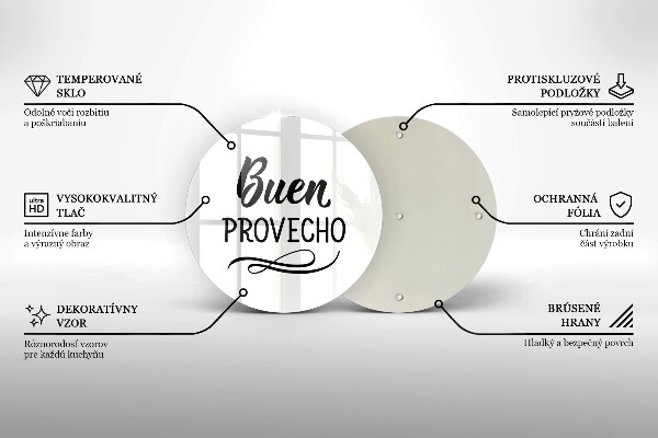 Glas Ceranfeldabdeckung Spritzschutz Buen provecho