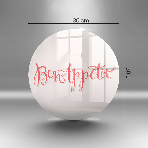 Glas Herdabdeckplatte Bon Appetit Küchenschild