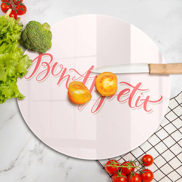 Glas Herdabdeckplatte Bon Appetit Küchenschild