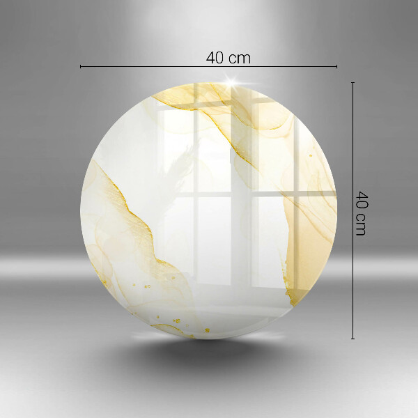 Glas Herdabdeckplatte Goldene Abstraktion