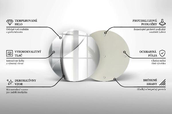 Glas Herdabdeckplatte Abstraktion aus silbernem Metall