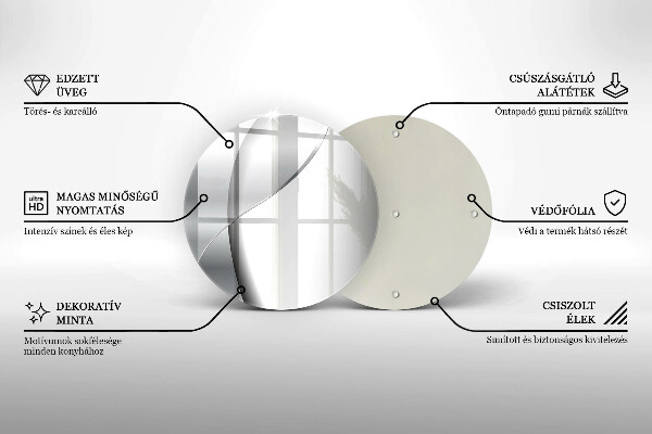 Glas Herdabdeckplatte Abstraktion aus silbernem Metall