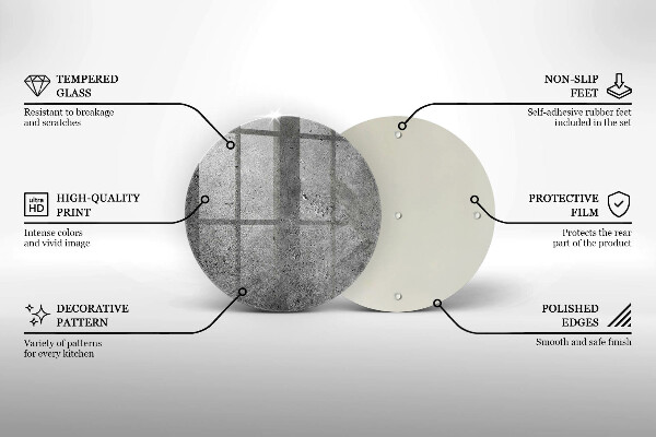 Glas Ceranfeldabdeckung Spritzschutz Betonsteinstruktur
