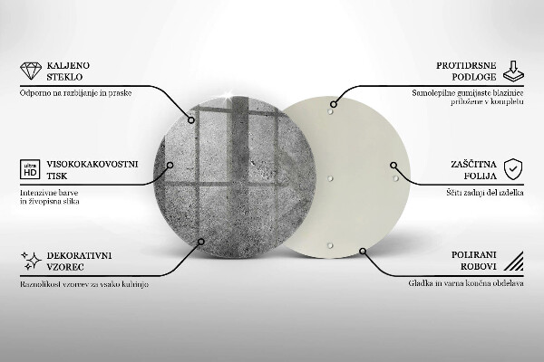 Glas Ceranfeldabdeckung Spritzschutz Betonsteinstruktur