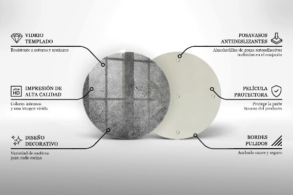 Glas Ceranfeldabdeckung Spritzschutz Betonsteinstruktur