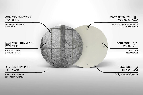 Glas Ceranfeldabdeckung Spritzschutz Betonsteinstruktur