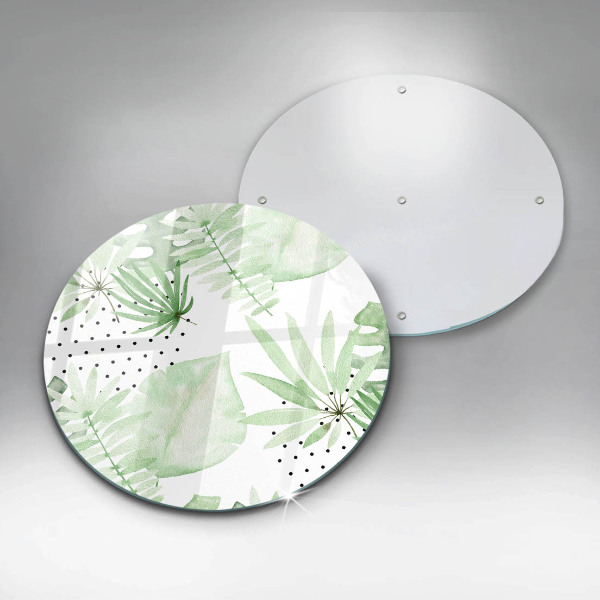 Glas Herdabdeckplatte Aquarellblätter