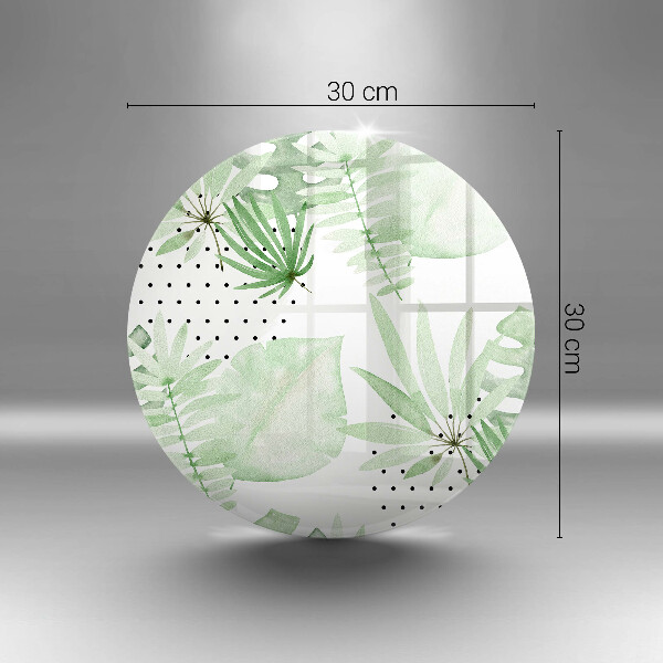 Glas Herdabdeckplatte Aquarellblätter