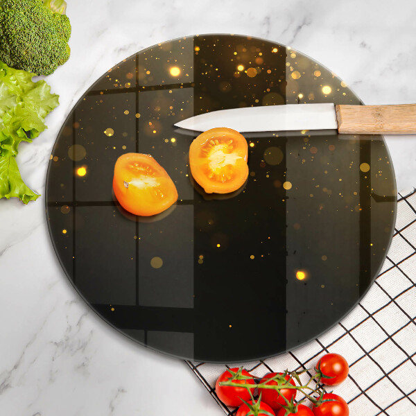 Glas Herdabdeckplatte Goldglitter