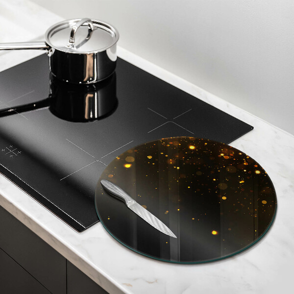 Glas Herdabdeckplatte Goldglitter