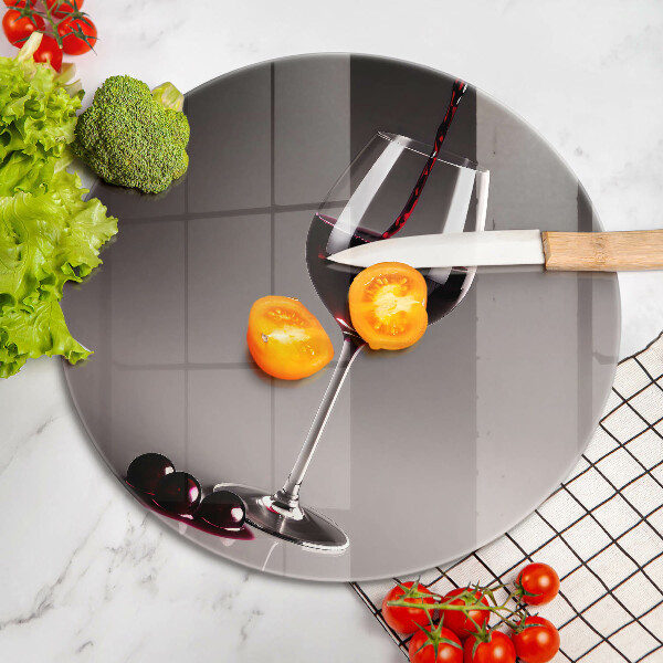 Glas Herdabdeckplatte Glas und Trauben