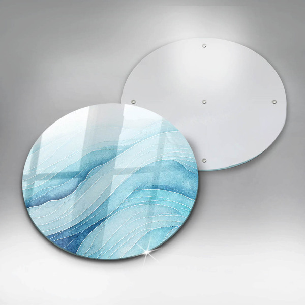 Glas Herdabdeckplatte Abstrakte Wellen