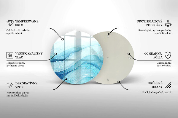 Glas Herdabdeckplatte Abstrakte Wellen