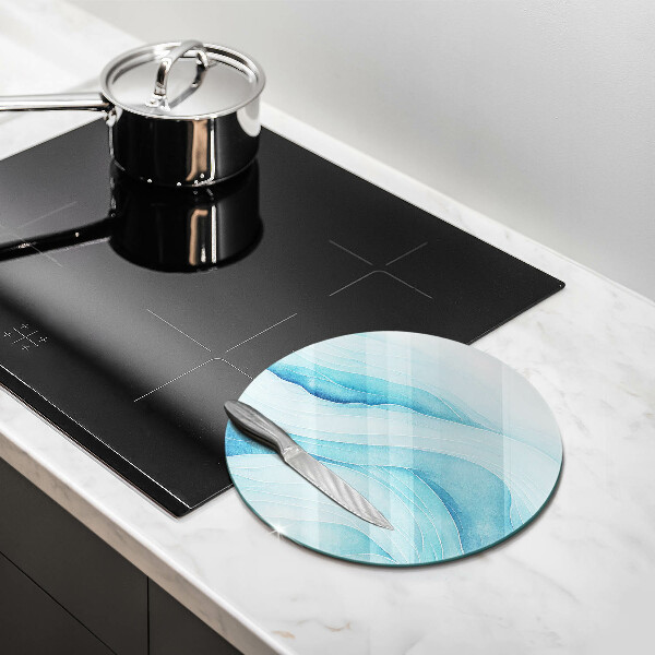 Glas Herdabdeckplatte Abstrakte Wellen