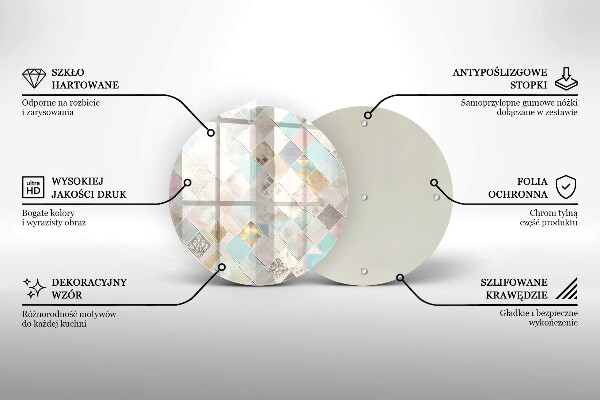 Glas Herdabdeckplatte Pastellkomposition