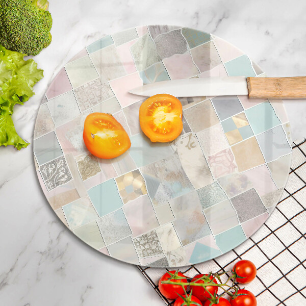 Glas Herdabdeckplatte Pastellkomposition