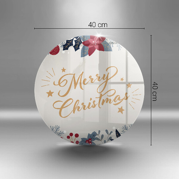 Glas Herdabdeckplatte Merry Christmas
