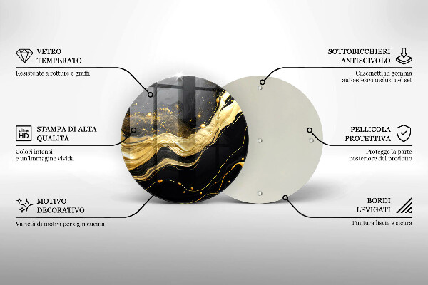 Glas Herdabdeckplatte Elegante Abstraktion