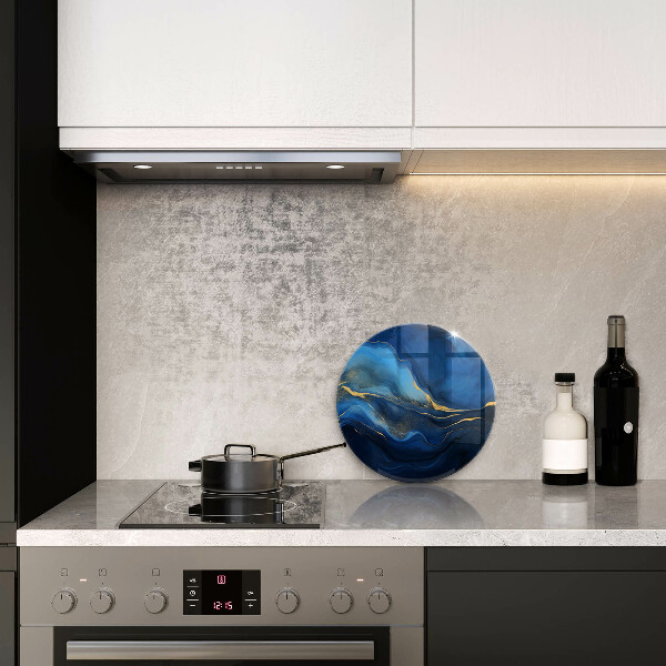 Glas Herdabdeckplatte Kobalt-Abstraktion