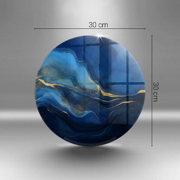 Glas Herdabdeckplatte Kobalt-Abstraktion