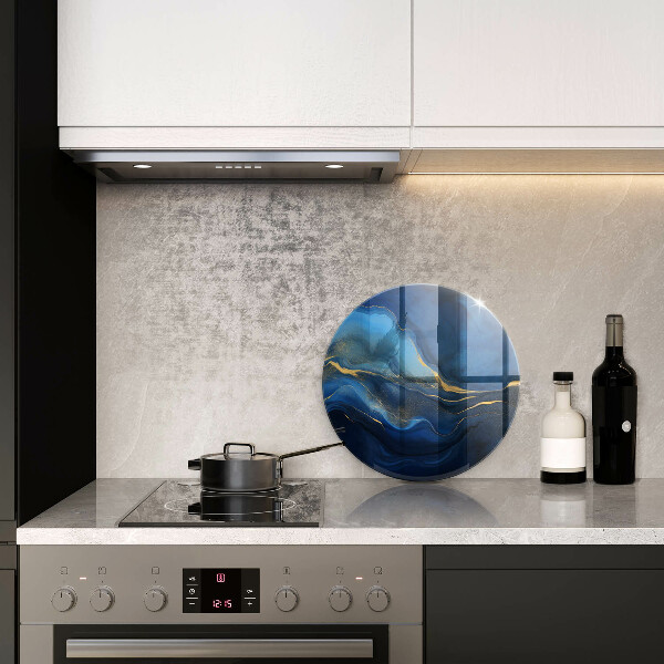 Glas Herdabdeckplatte Kobalt-Abstraktion
