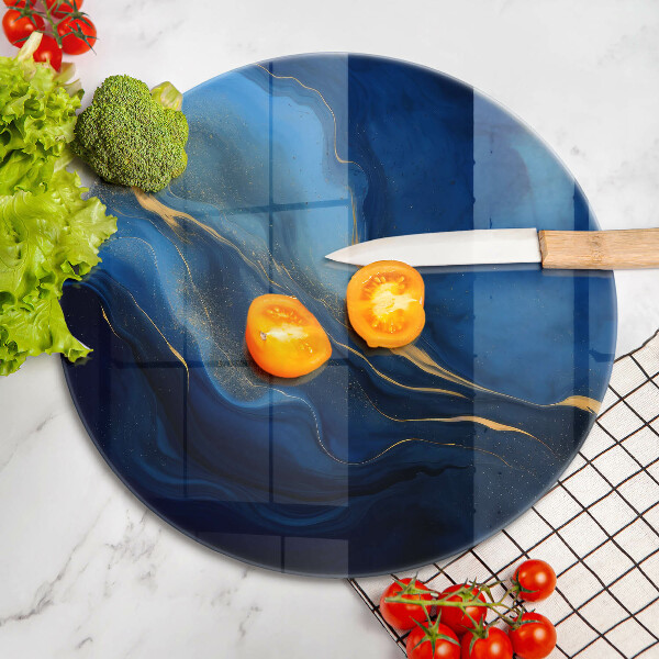 Glas Herdabdeckplatte Kobalt-Abstraktion