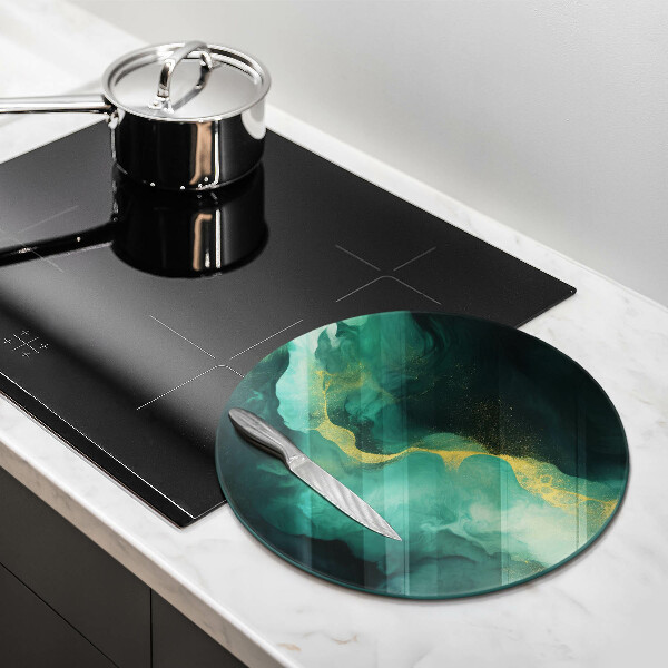 Glas Herdabdeckplatte Flaschengrün